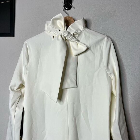 NEW Tuckernuck Dress Daphne Bow Back Ruffle Mini Dress White Size XXS - Picture 7 of 9